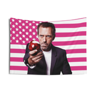 Dr house Indoor Wall Tapestries, House MD Pink Flag Outdoor for Decoration American Wall Decoration flag