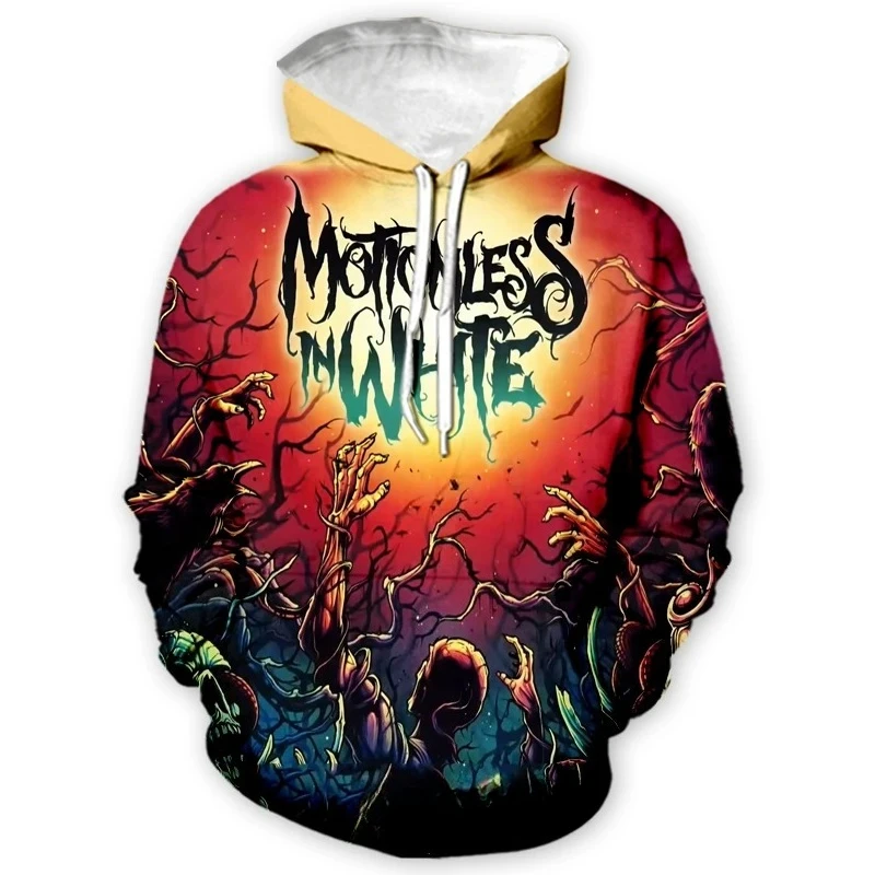 

2025 new fashionable long sleeved sportswear 3D printed men's and women's white casual hoodie street wear loose polyester fiber