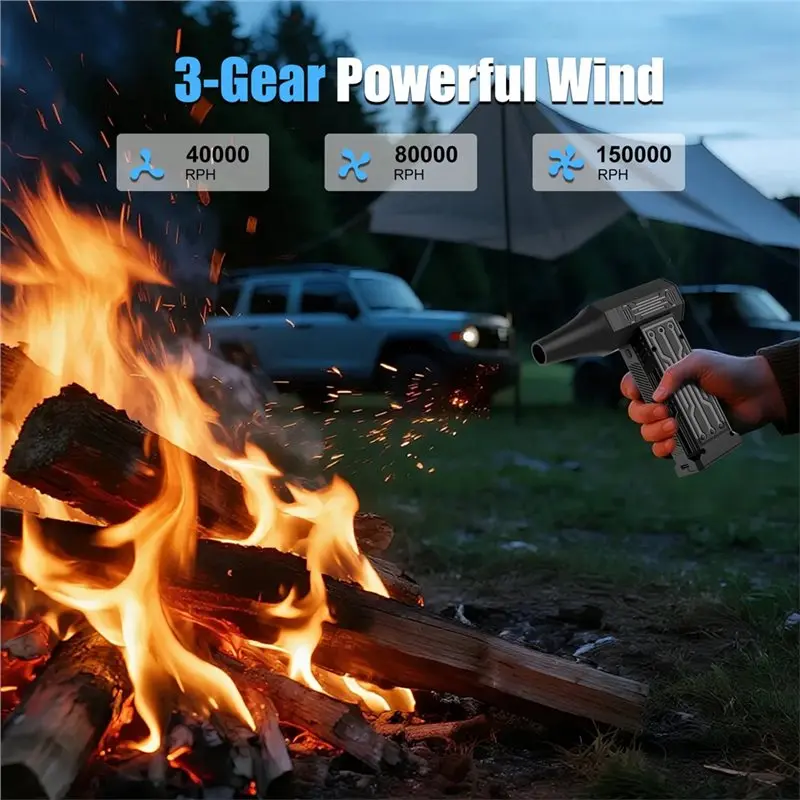 BAAG-Car Electric Dryer Turbo Fan Violent Fan Super Powerful Air Blower Vacuum Blowing Cleaner Strong Wind Air Blow Handheld