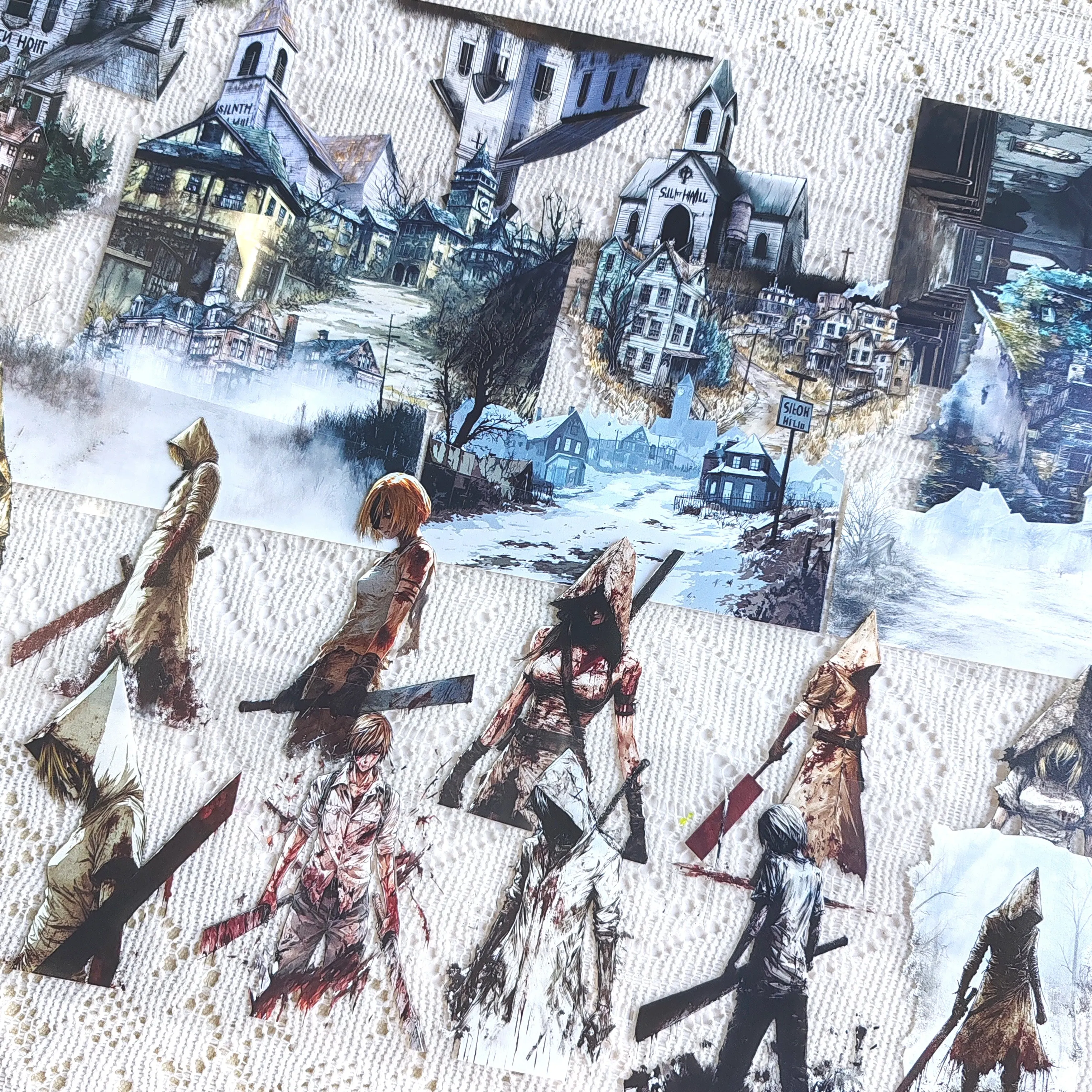 Pet Tape Journal Dark Hospital Parking Lot Abandoned Building DIY Scrapbooking Silent Hill Series House Characters