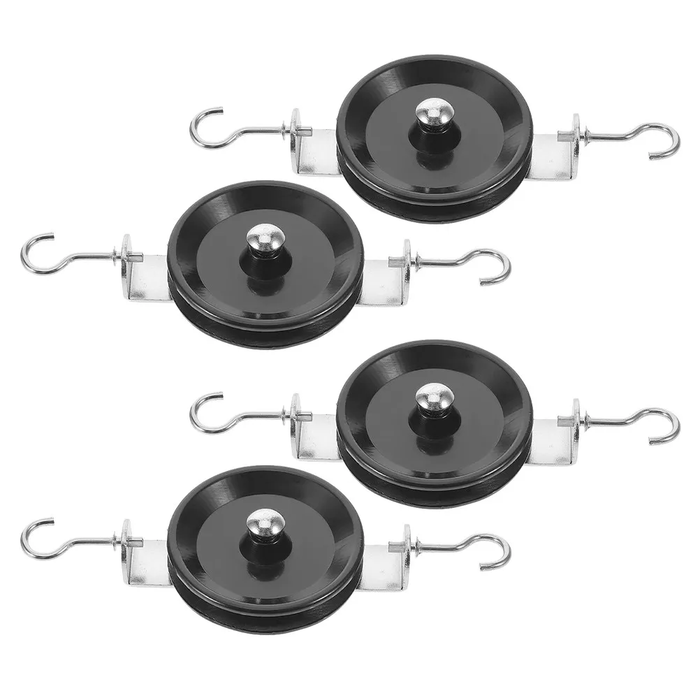 

Комплект из 4 шкивов с крюком для школьных физических экспериментов, усиленные, из железа и пластика, одинарная шкивная система для механического подъема