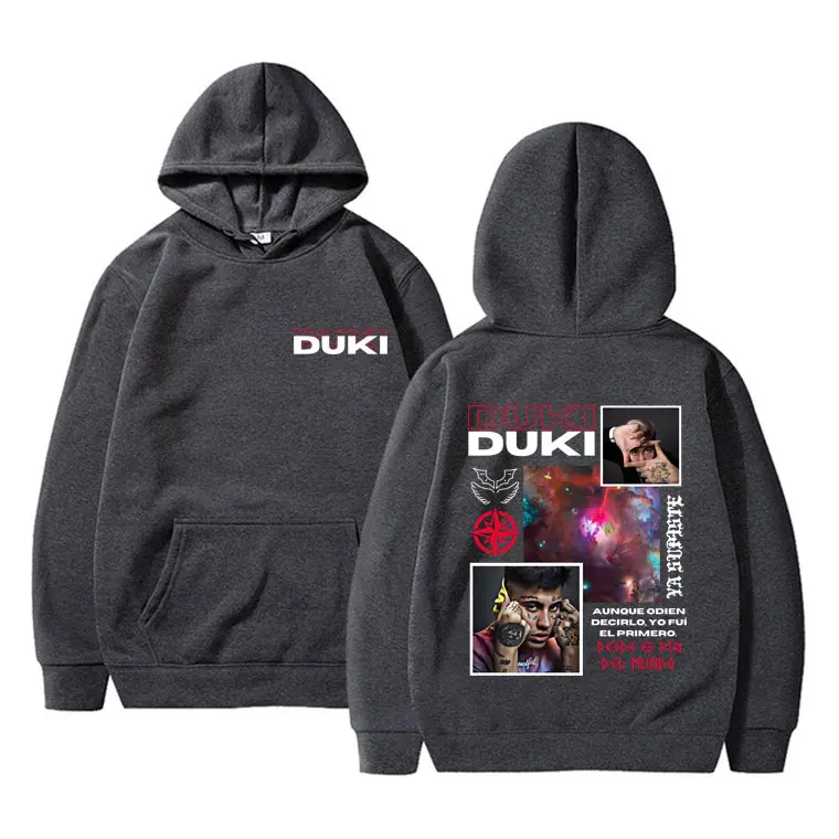 Hip Hop Rapper Duki Antes De Ameri Graphic Print Hoodie Male Fashion Oversized Pullover Men Women's Clothing Oversized Hoodies