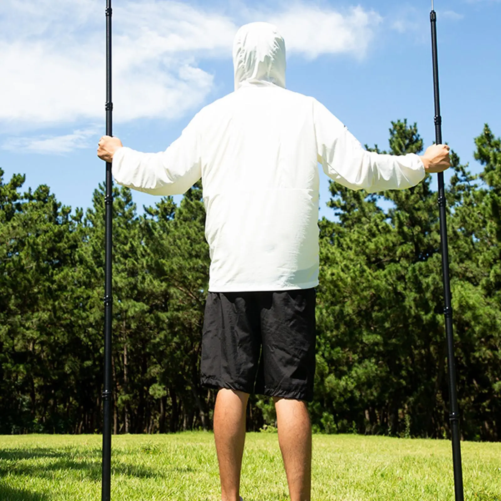 

Tent Pole Awning Pole 67cm to 300cm Portable Telescoping Support Pole Tarp Pole