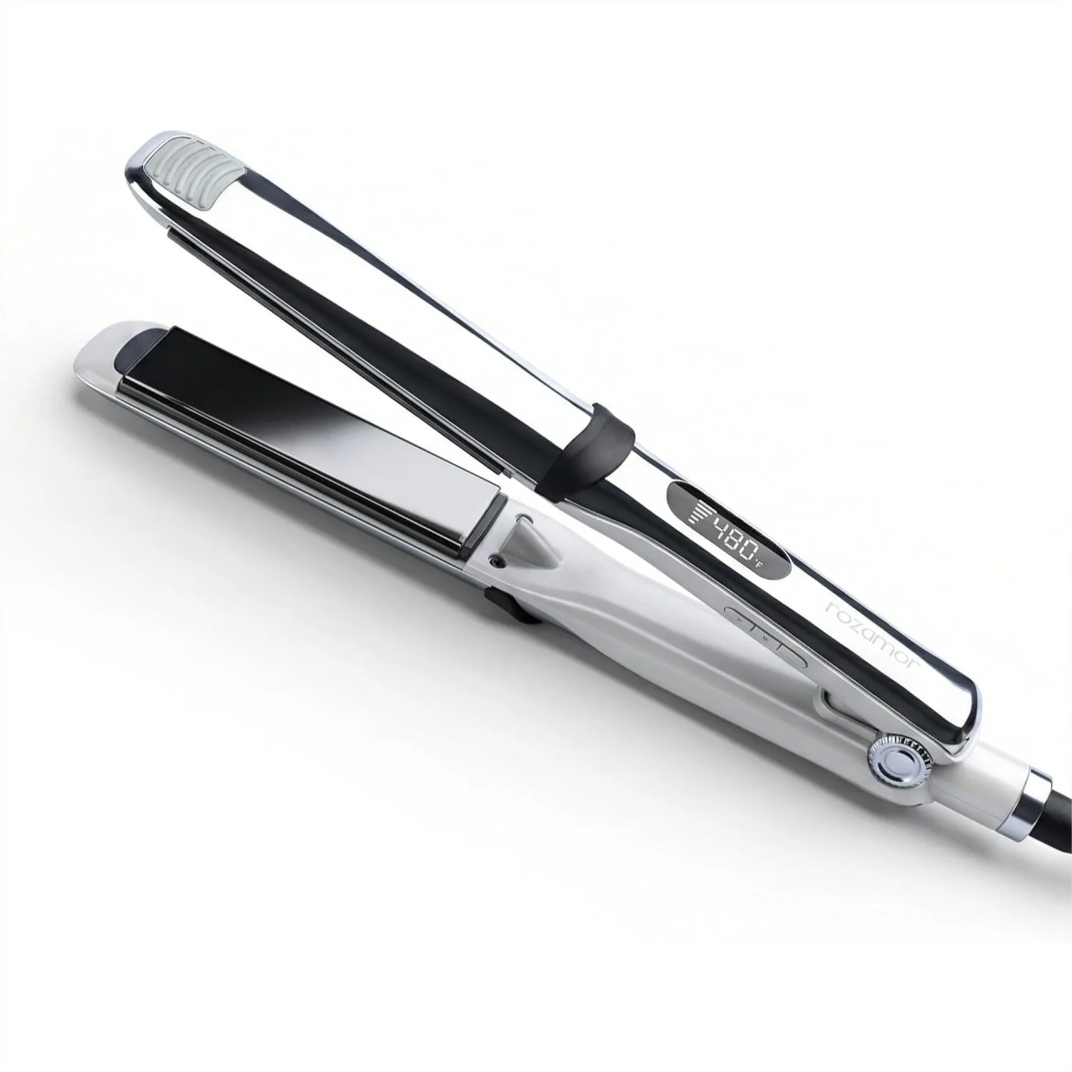 

Titanium Flat Iron 1.25 inch, 2-in-1 Hair Straightener & Curler with Floating Plates, 10 Heat Settings up to 480°F, Dual Voltage