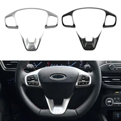 For ford Focus 2019 2020 MK4 Fiesta MK8 2017 2018 2019 ABS Interior Steering Wheel Cover Trims Stickers Car Styling Accessories