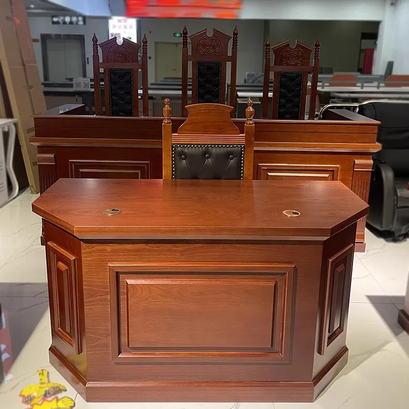 Court Judges Trial Tables and Chairs  Podium Moot Court Furniture Clerk Litigation Tables