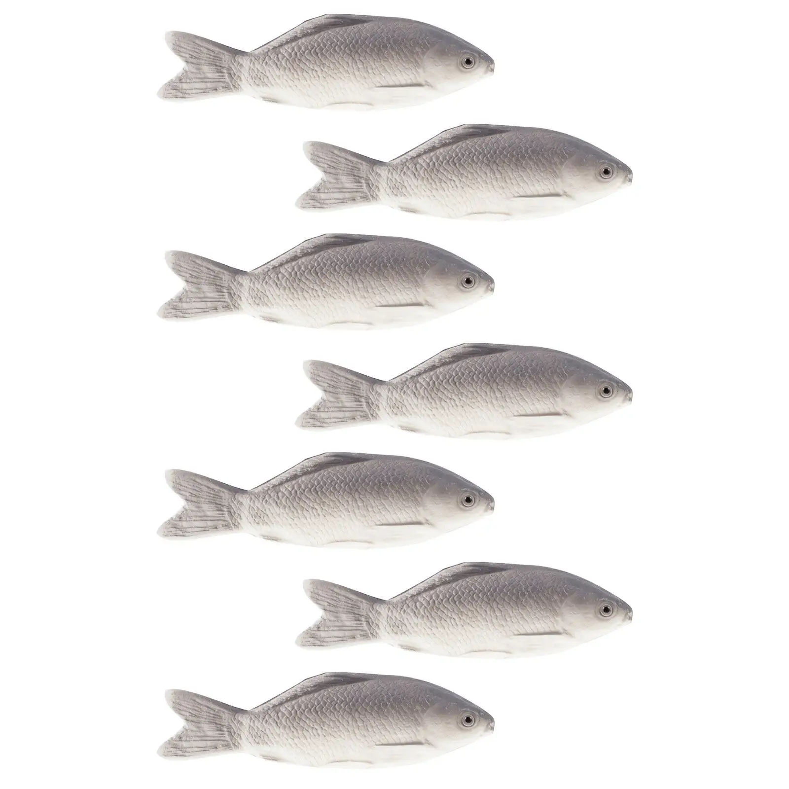 7Pcs Fake Fish Realistic Artificial PU Simulation Small Sea Fish for Pet Play Home Decoration Photography Props Display
