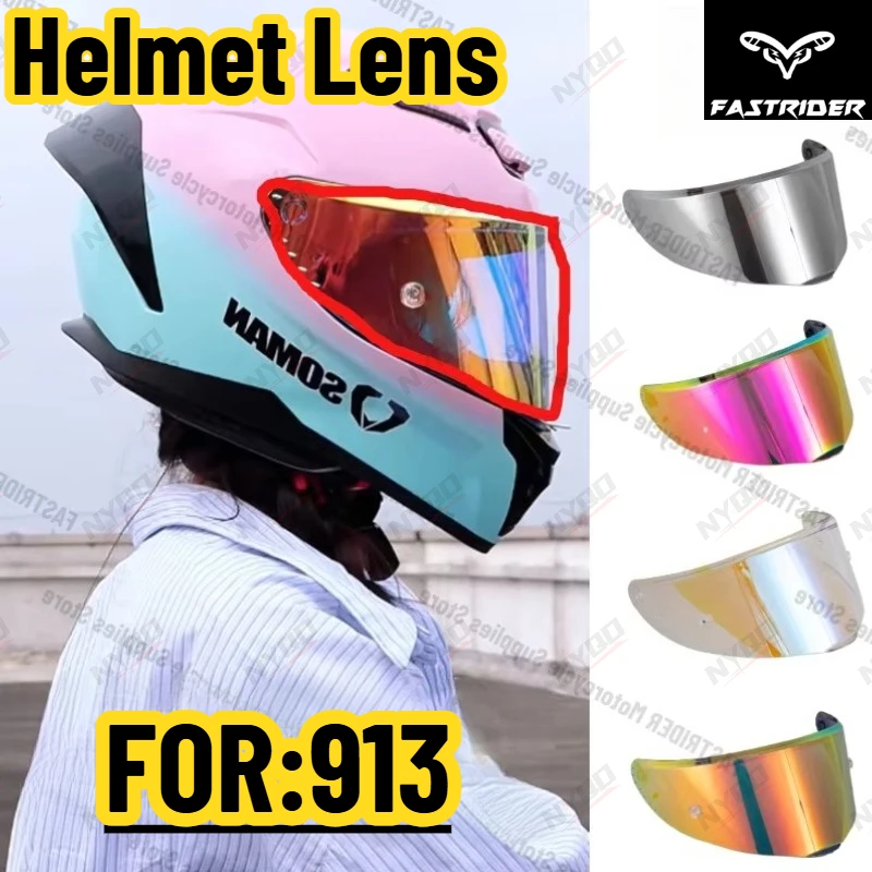 

SOMAN Motorcycle Helmet 973 Full Helmet Windshield UV Protection Plated Lenses Multi-color Optional