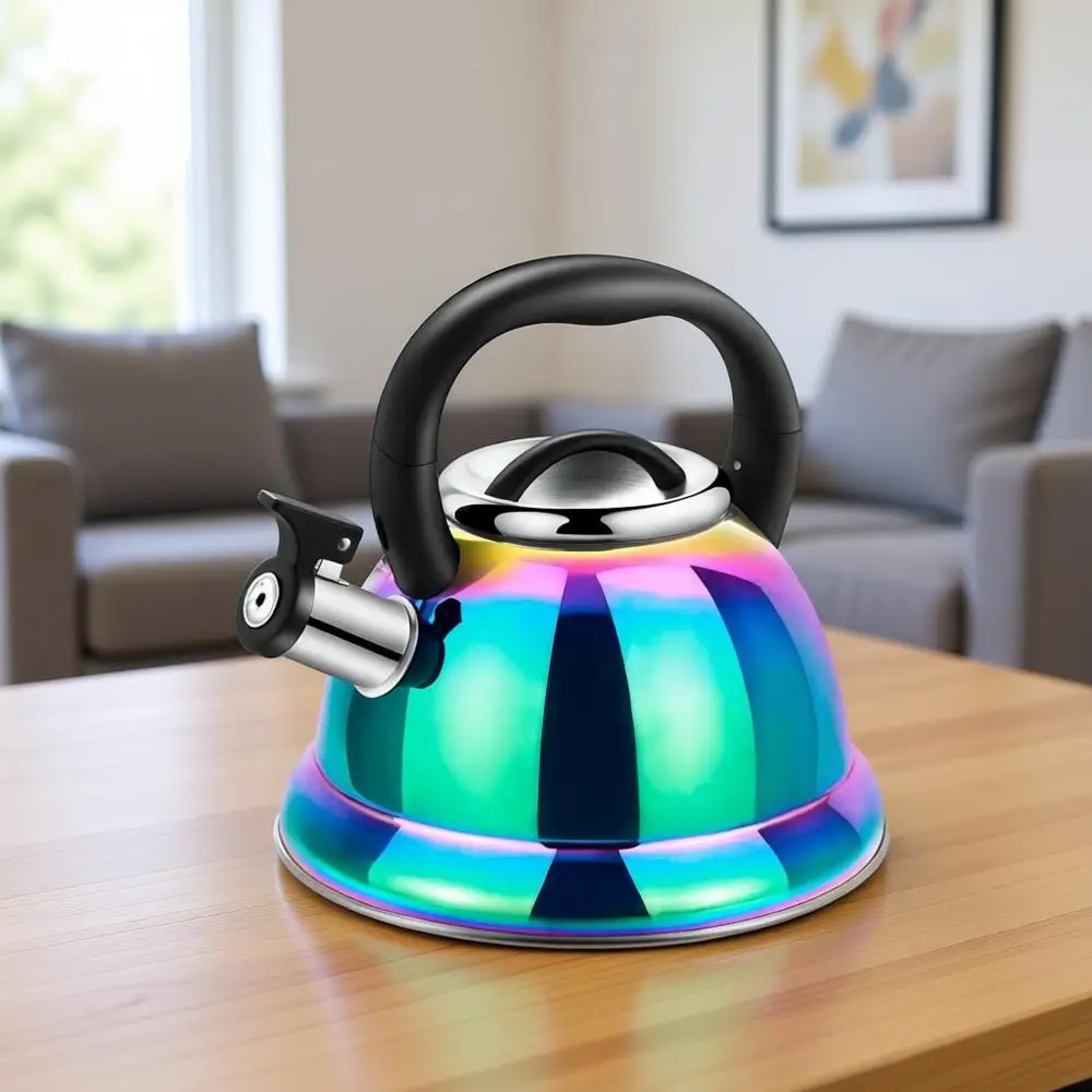 

Whistling Tea Kettle 3.7QT, 316 Stainless Steel, Stovetop with Cool Handle, Induction or Boiling Water, Mirror Finish