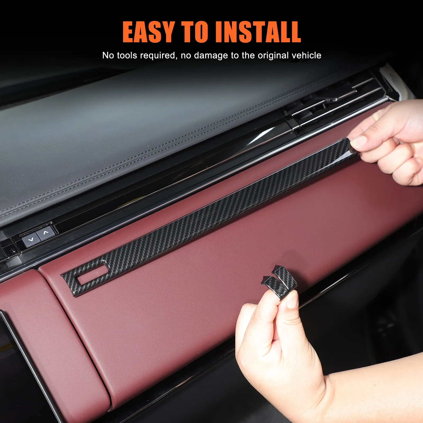 

ABS карбоновый стиль, центральная приборная панель, накладка воздуховыпускного отверстия для Range Rover Sport RR Vogue 2023-2025, декоративная крышка, аксессуары