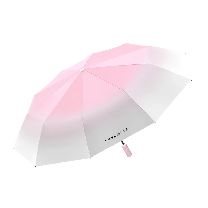 20 Bone Automatic Gradient Color Umbrella for Men Women Large 3 Fold Windproof,Waterproof Sunshade Sun UV Protection Umbrellas