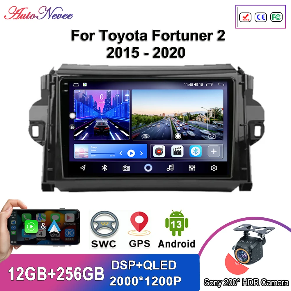 

Android 13 Multimedia For Toyota Fortuner 2 2015 2016 2017 201 Car Player GPS Stereo Navigation Auto Radio Screen No 2Din Head