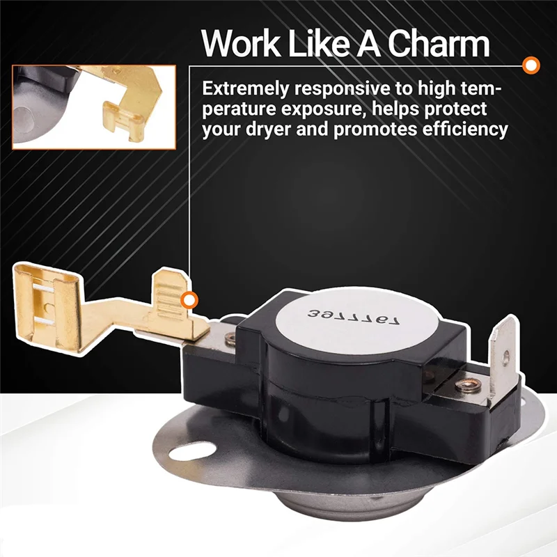 A94E-Dryer Thermostat استبدال جزء مجفف ترموستات 3977767 سهل التركيب - يستبدل 3399693 WP3977767 WP3977767VP