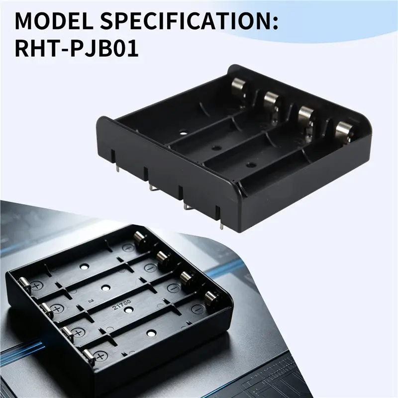 Ingenious-4X 21700 Battery Holder Storage Box Case ABS Fireproof Power Bank Cases Slot Batteries Container With Shrapnel