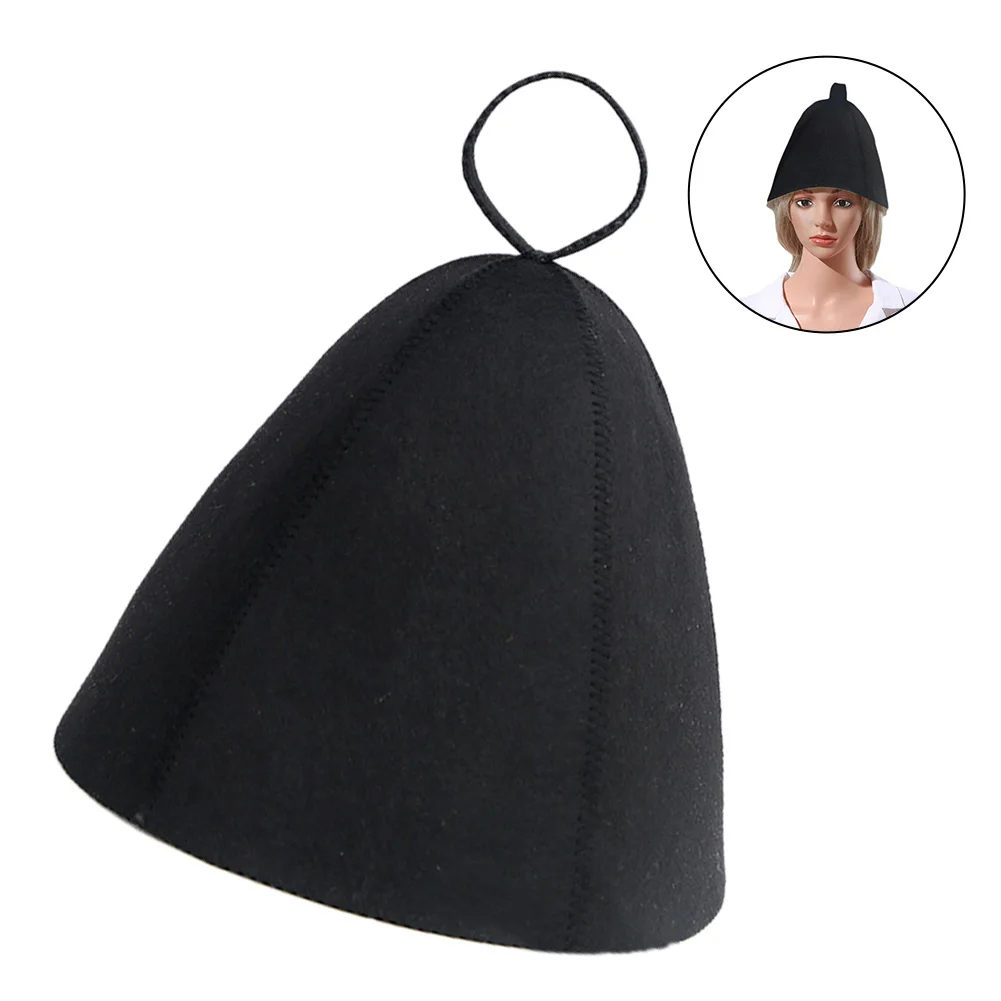 Shower Cap Adult Supplies Felt Head Protection Bath Anti Heat Cap Thicken Wool Felt Hat For Sauna Hair Protection Sleeping Cap