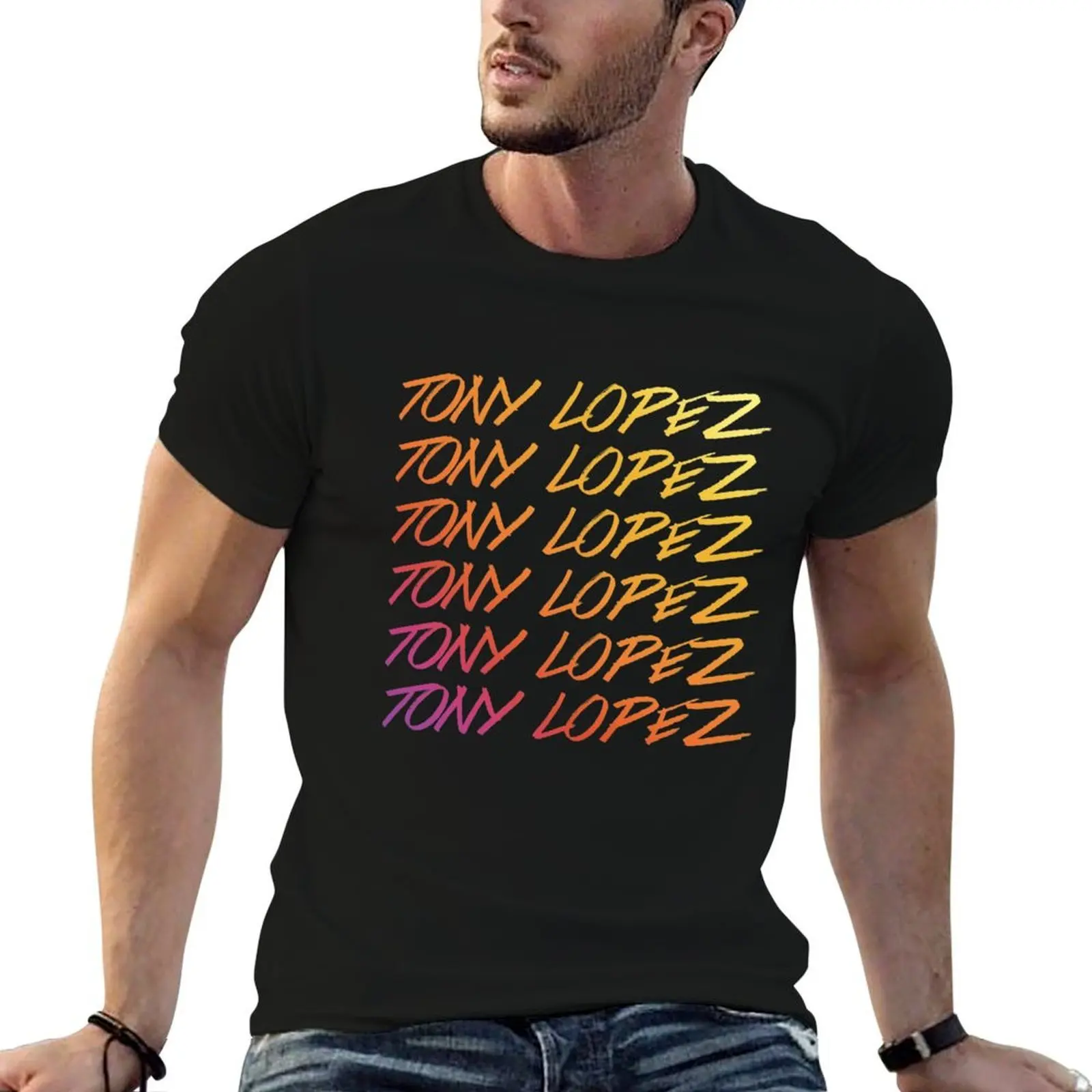 

Tony Lopez Logo name rainbow - Tiktok Lopez brothers T-Shirt t shirts for man cotton t shirt man luxury T-Shirt
