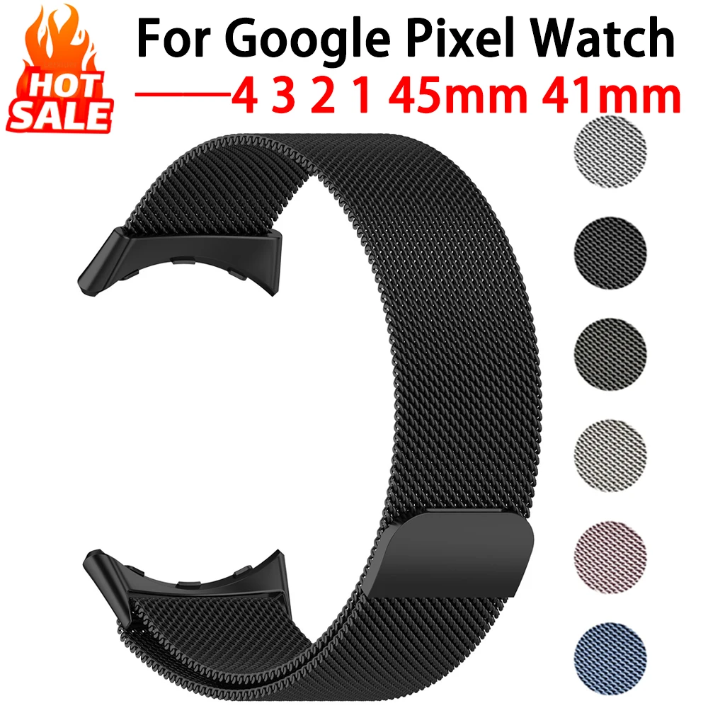 �y�Z�[�����zGoogle Pixel Watch 5 4 3 2 45mm 41mm�p�~���l�[�[���[�v�X�g���b�v ���^�������N�o���h �����p�X�}�[�g�E�H�b�`�A�N�Z�T���[