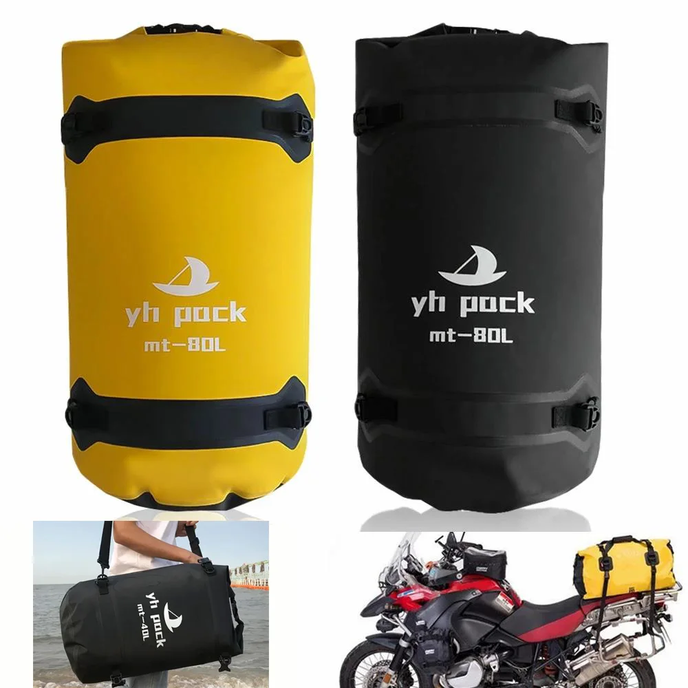 Full Waterproof Motorcycle Travel Bag Yh Outdoor 40L/80L Motorbike Bicycle Riding Storage Tail Bag Messenger Bag Knight Package