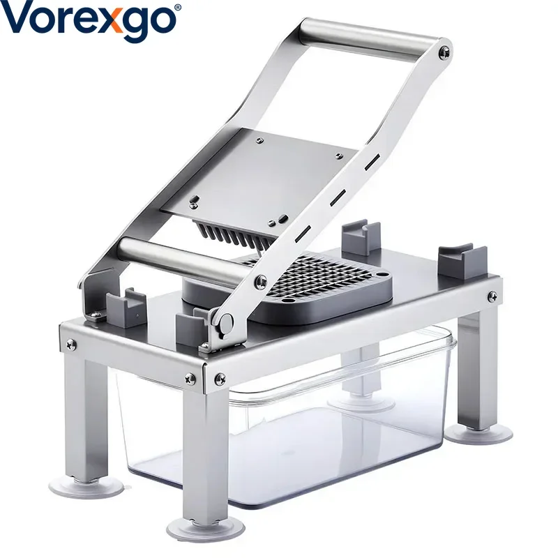 Multifunctional Manual Vegetable Dicer Stainless Steel Hand Press Fruit Chopper with Multiple Cutting Blades for Onion Potato