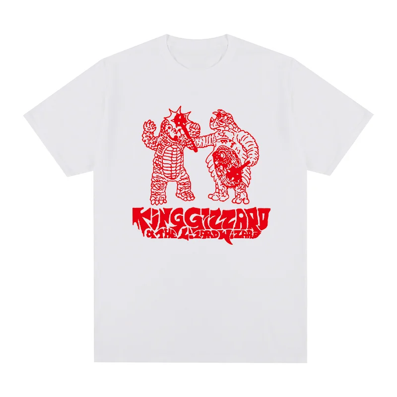 Camiseta Vintage King Gizzard & the Lizard Wizard, banda de Rock, garaje POP, Camiseta de algodón para hombre, nueva camiseta, camisetas para mujer