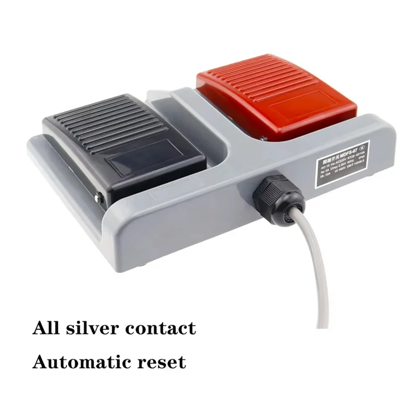 

ABVG-Upgrade Ножной переключатель MDFS-67 Двойной ножной переключатель, с проводом переменного тока 10 А/220 В с самовозвратом, ковка и текстиль