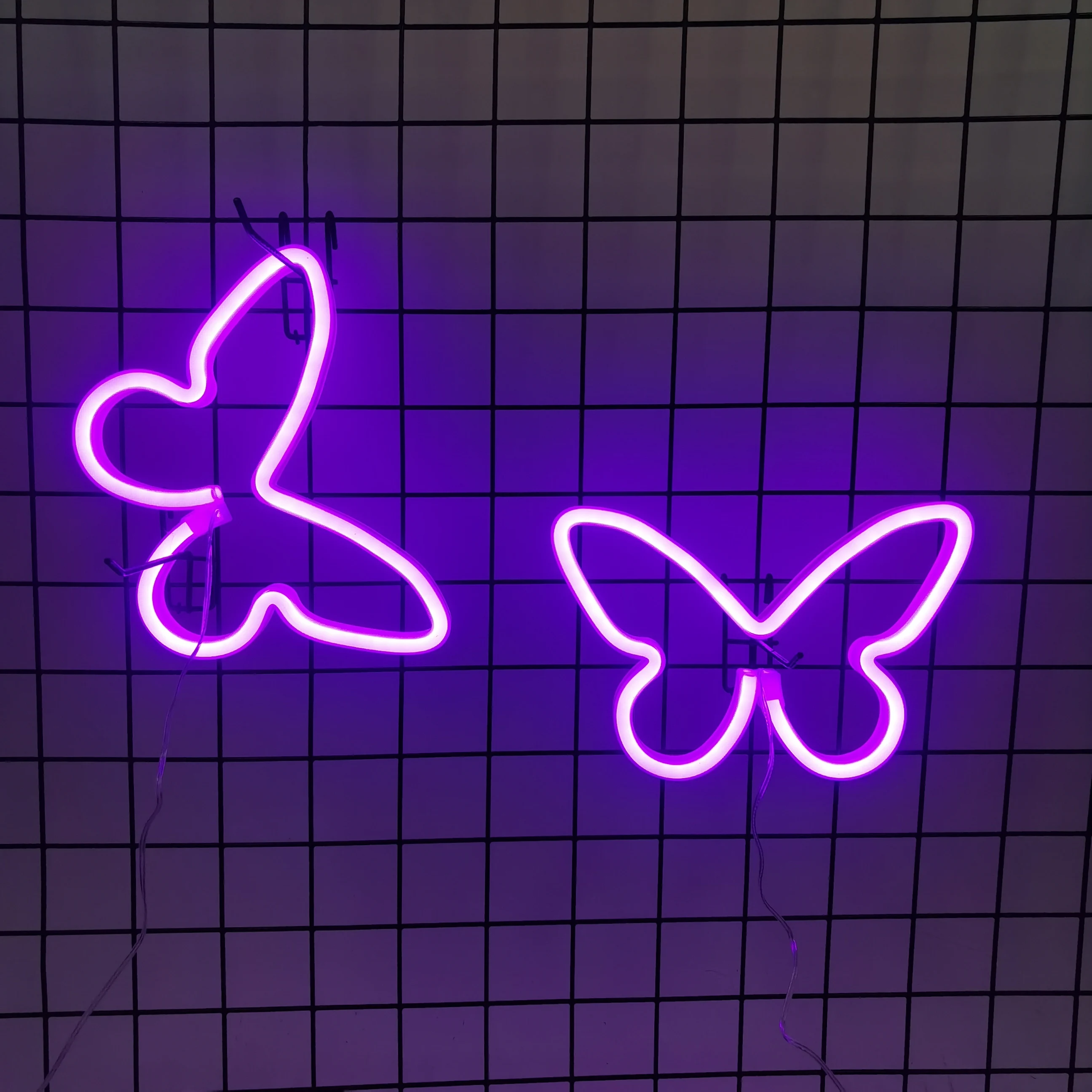 LED butterfly neon lights, USB or battery powered girl room wall decoration, wedding anniversary party supplies, birthday gifts