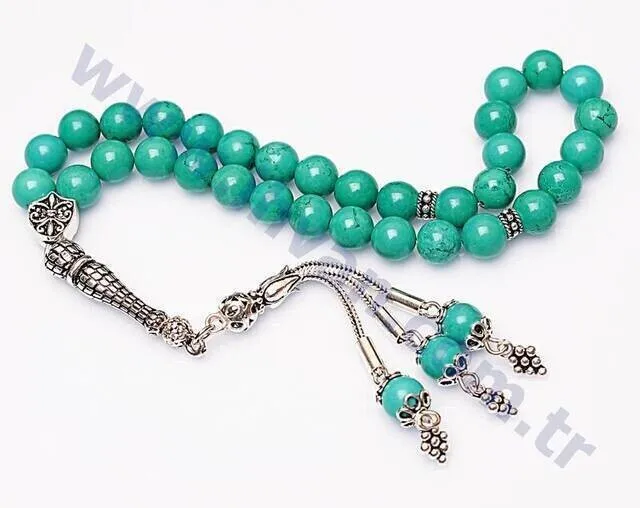 IQRAH Turquoise Stone Rosary (925 carat Silver)