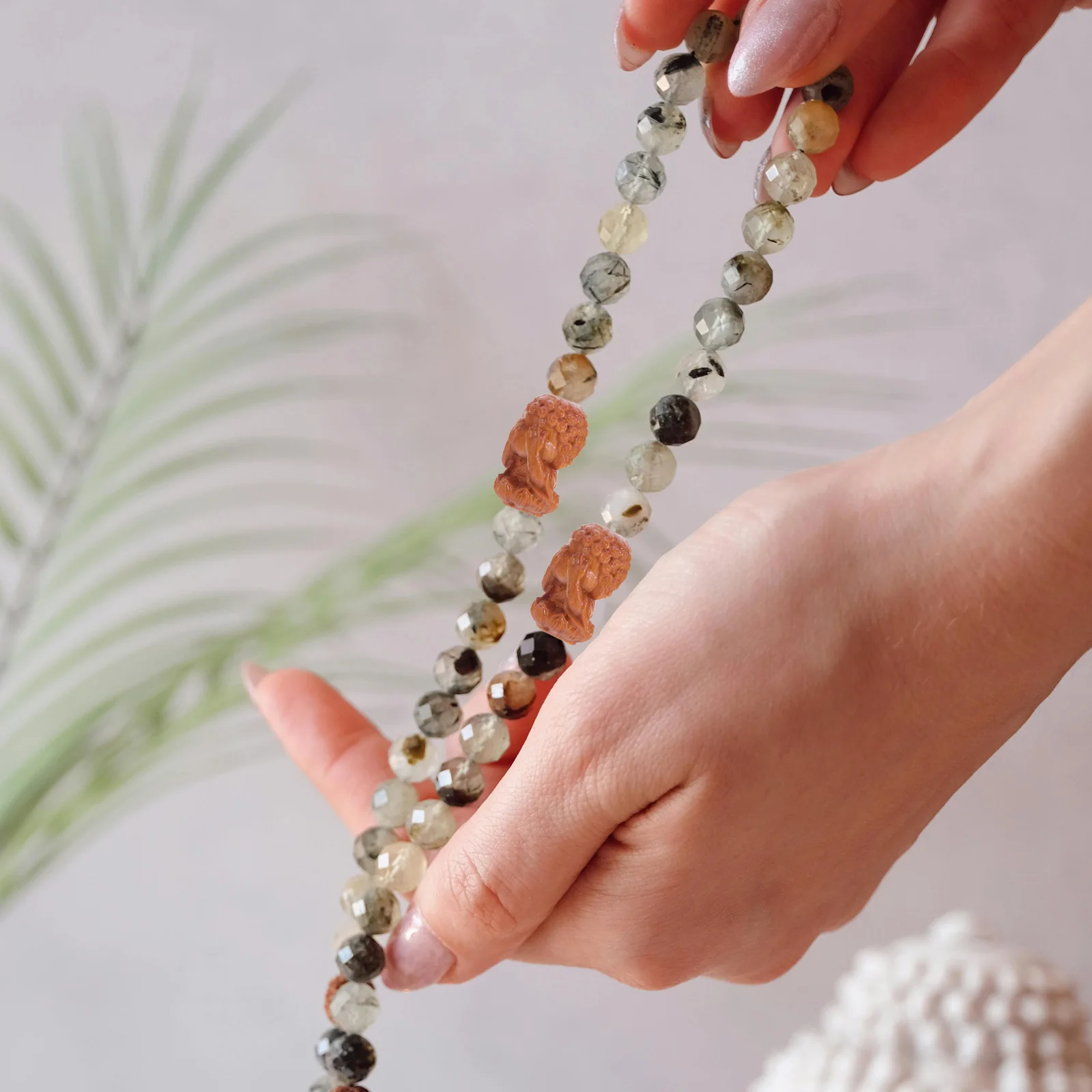 

4Pcs Wooden Carved Beads Tibetan Wealth Goddess Wood Beads for Jewelry DIY Necklace Bracelet Craft Supplies Natural Wood Bead