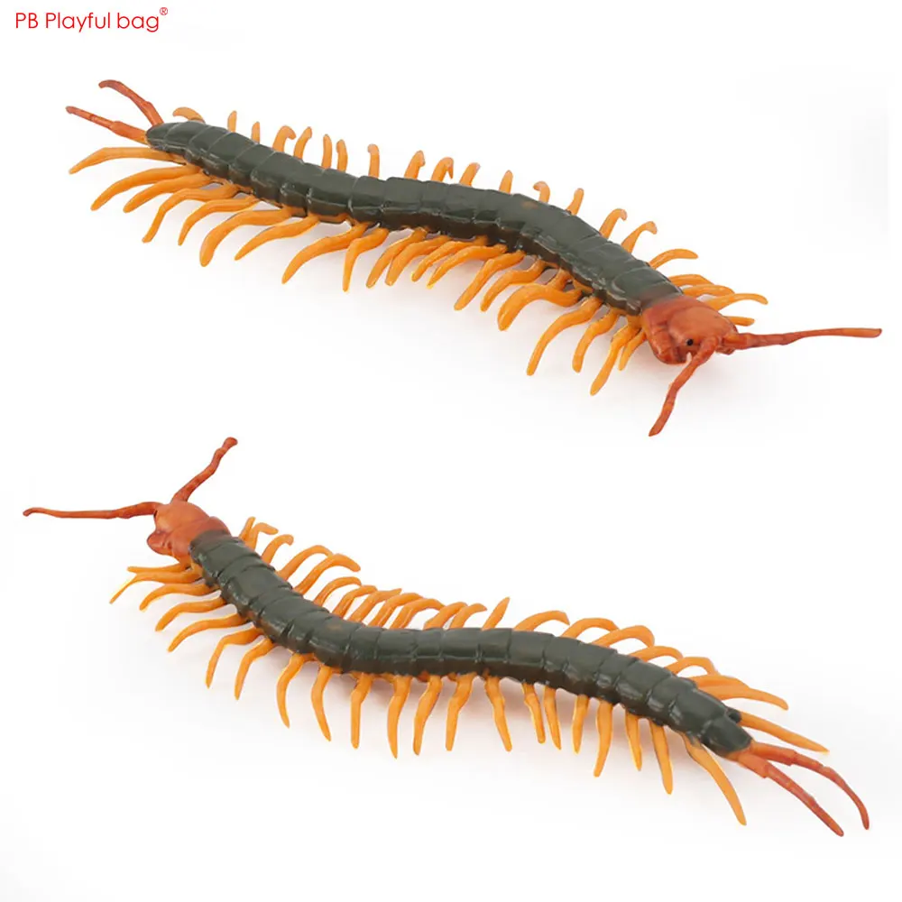 3pcs/set Small Centipede PVC Figure Adult Joking Simulated Model Prank Toys Ornament HG80