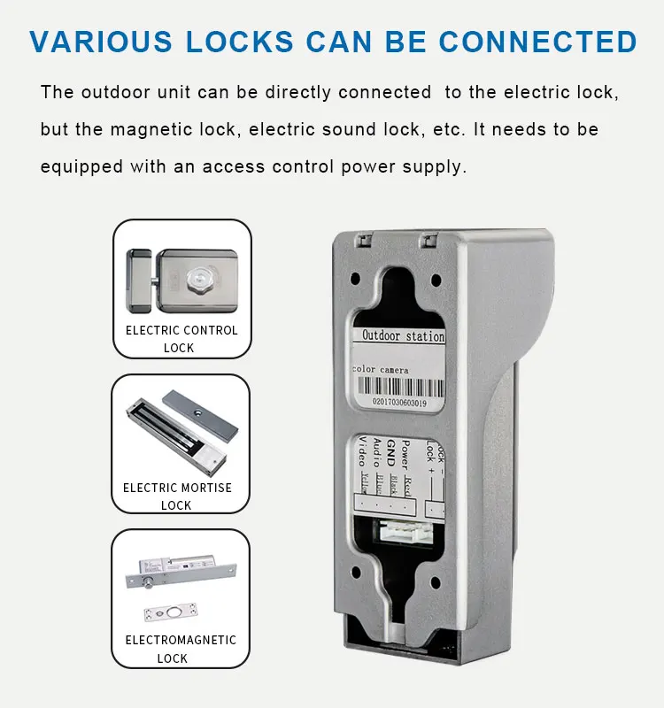 

9-дюймовый большой экран, проводной Wi-Fi, IP-дверной звонок, уличный водонепроницаемый видеодомофон, домофон, визуальный глазок, контроль доступа