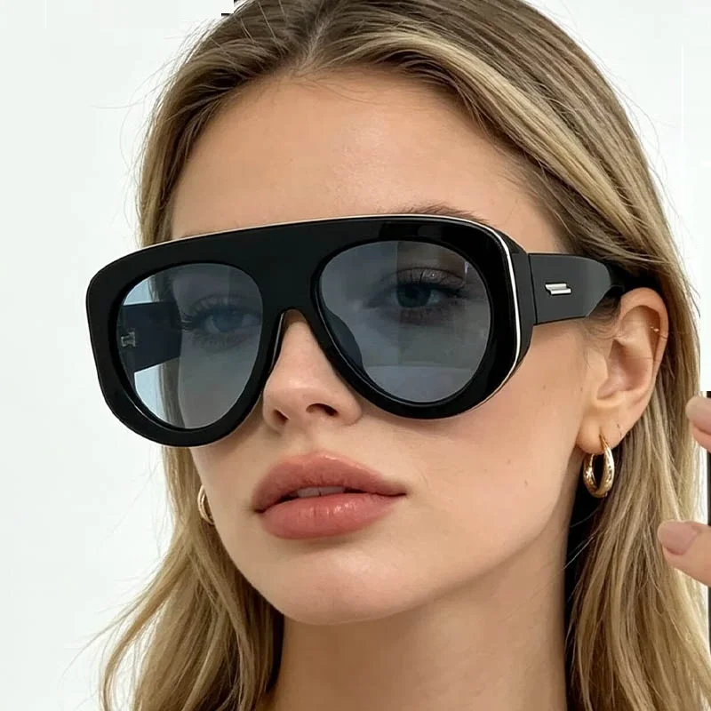 Metal Pilot Sunglasses for Women 2026 New Fashion Vintage Oversized Sun Glasses Ladies Retro Multi-Color Lens Driving Shades
