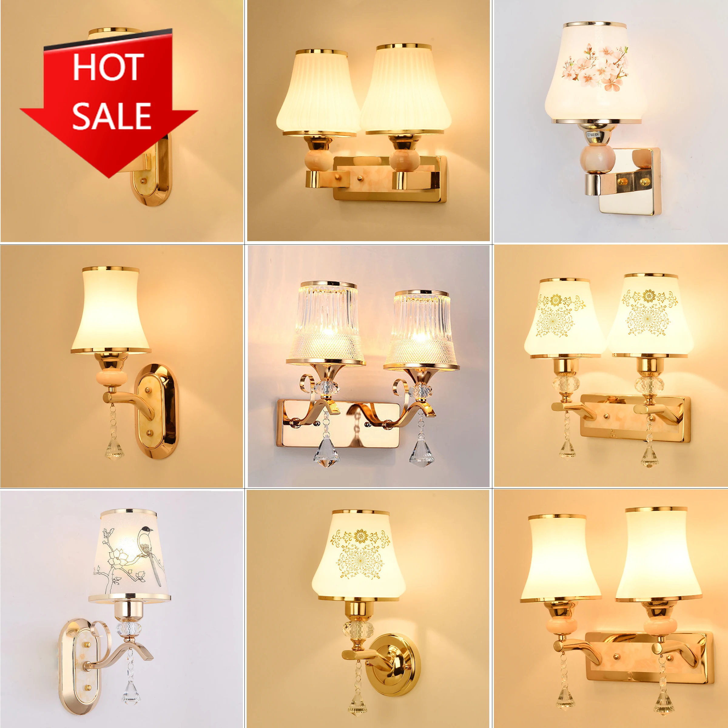 

2025 2023 New Creative Nordic Wall Lamp Bedroom Bedside Light Living Room Background Indoor Wall Light Retro LED Corridor Night