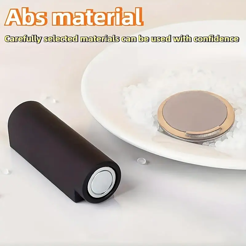 Butée de porte magnétique en acier inoxydable robuste, noire, sans perçage, support de porte à ventouse, quincaillerie de porte