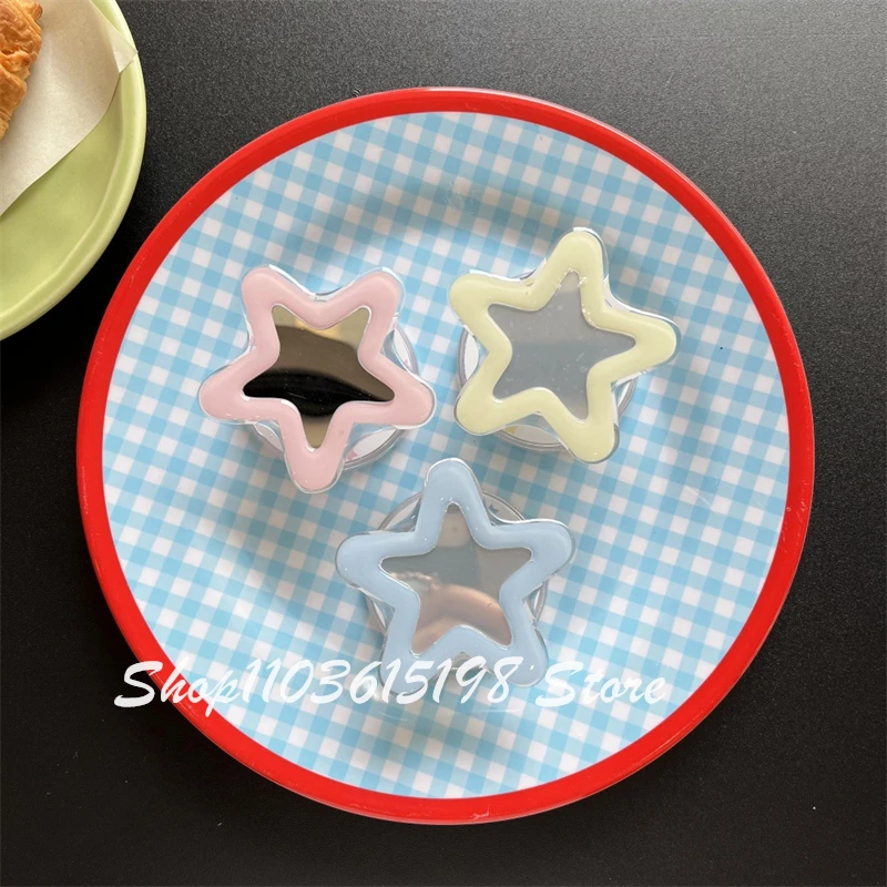 Support magnétique miroir de fleur de dessin animé coréen, poignée de téléphone Tok GripTok, Support pour iPhone, accessoire Magsafe intelligent