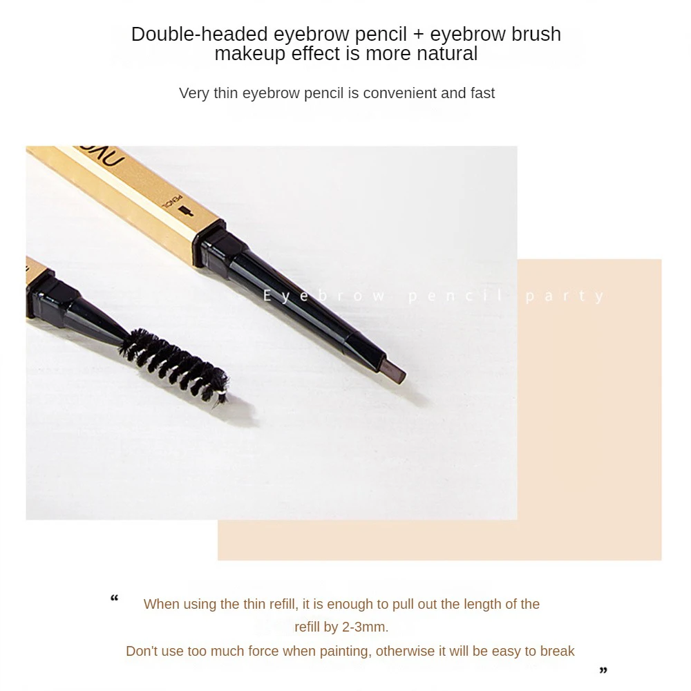 5/10/15PCS Cosmetics Non Caking Four Pronged Eyebrow Pencil Double Headed Eyebrow Pencil Eye Makeup Eyebrow Pencil