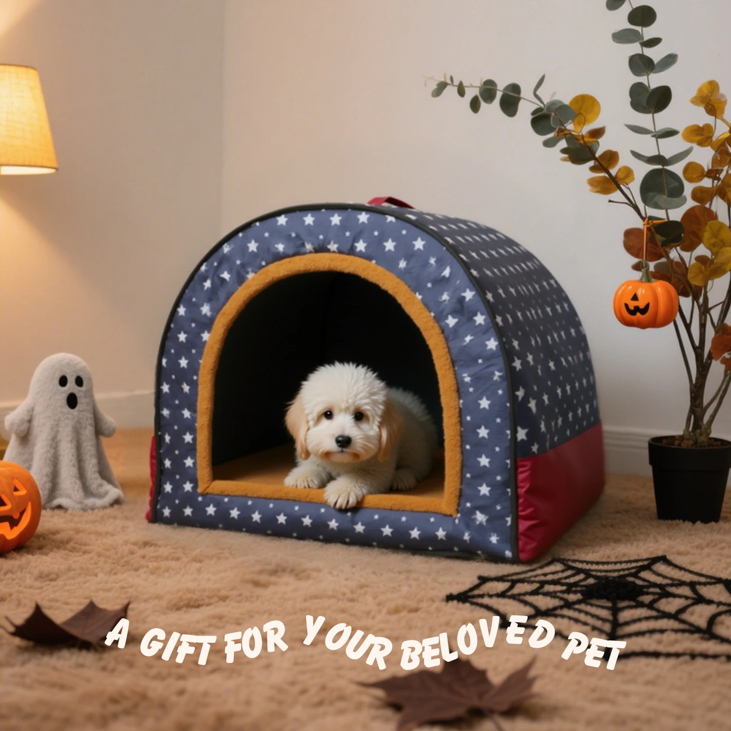 

Big Dog Nest Winter Warm Dog House Removable and Washable Dog Bed Seasonal Large Dog House Type Pet Sleeping Supplies, Cat Nest