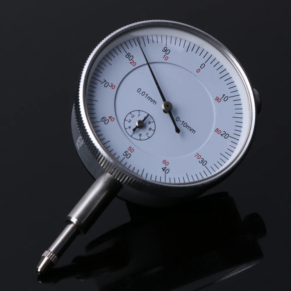 Precision 0.01mm Dial Indicator Gauge 0-10mm Meter Precise 0.01mm Resolution Indicator Gauge Mesure Instrument Tool Dial Gauge