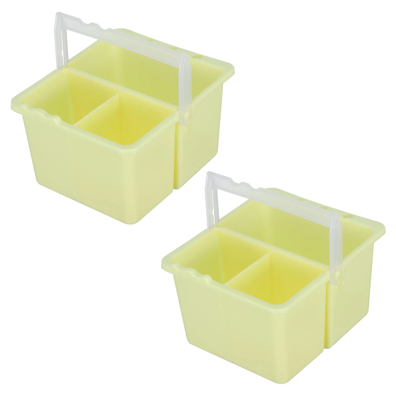 2 Pcs Detergent Pencil Bucket Washer Cleaner Paint Water Cup Plastic Basin Brush Washing Containers