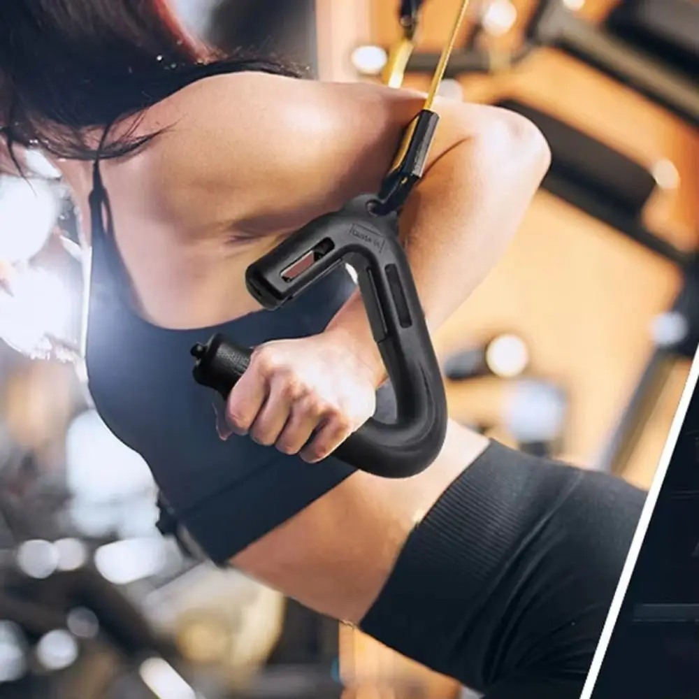 

1 Pair Triangular Fitness Vertical Grip Handle 90° Non-slip Gantry Vertical Handle Professional with Rope Hole
