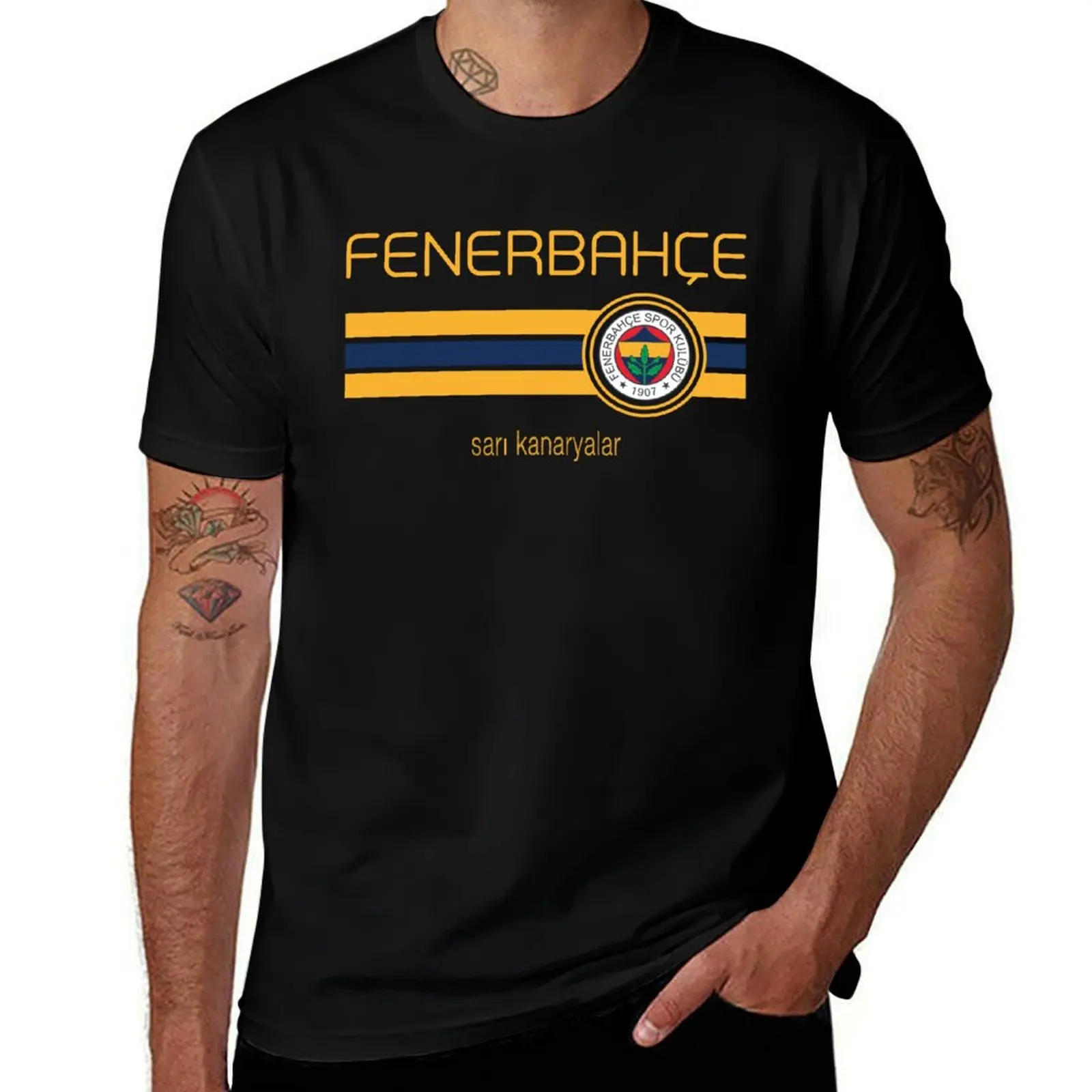 Super League - Fenerbahce (Home Navy) T-Shirt man t shirt Short sleeve tee funny t shirts for men