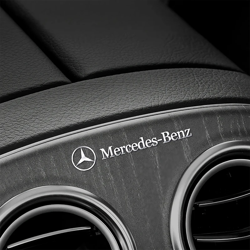 ثلاثية الأبعاد شعار معدني ملصق سيارة الديكور الداخلي التصميم الشارات لمرسيدس بنز AMG W205 C300 W203 W206 W108 W124 W126 W140