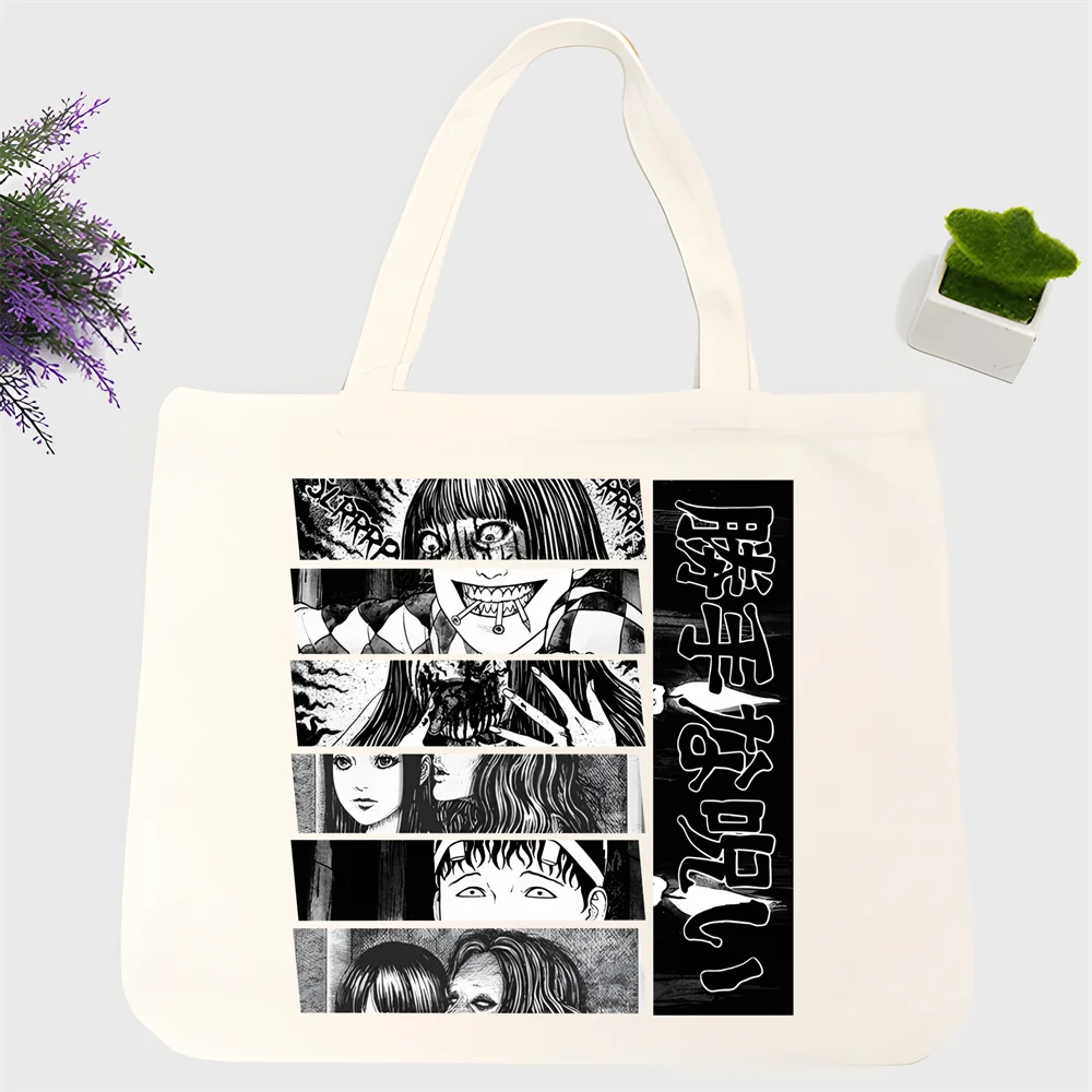 

Junji Ito Tomie Shintaro Kago Horror Cartoon Japan Manga New Female Handbags Hot Fashion Handbag Bag Tote Ladies Shopping Bags