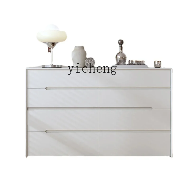 

G1 Locker Simple Modern Living Room White Solid Wood Five Or Six Bucket Storage Cabinet