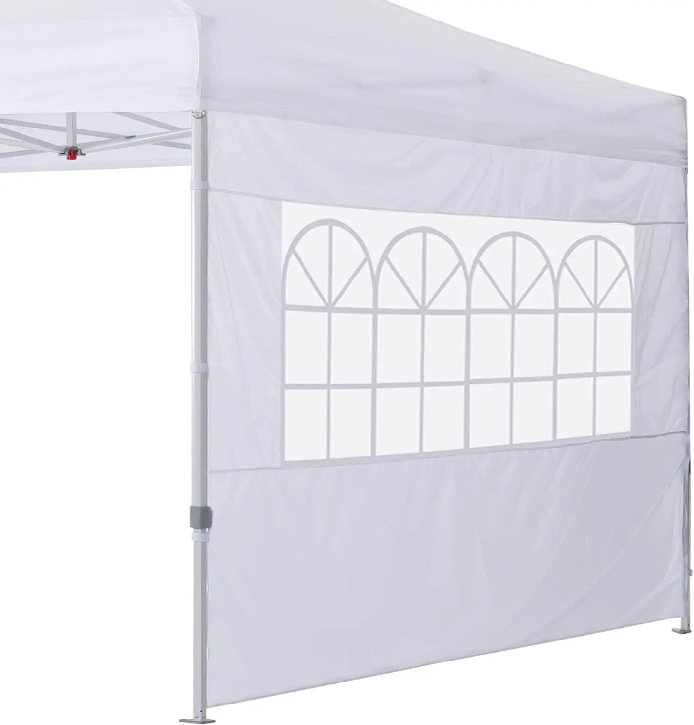 Instant Canopy SunWall 10x10 Canopy SideWall for Pop up Canopy Tent, 1 Pack Sidewall with Church Window Only, White