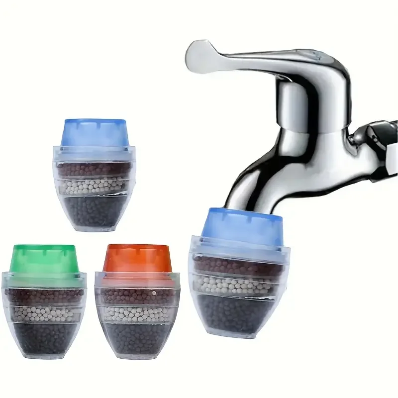 

5-Layer Activated Carbon Water Filter Household Clear Faucet Purifier Drinking Water Filter for Kitchen Bathroom Faucet