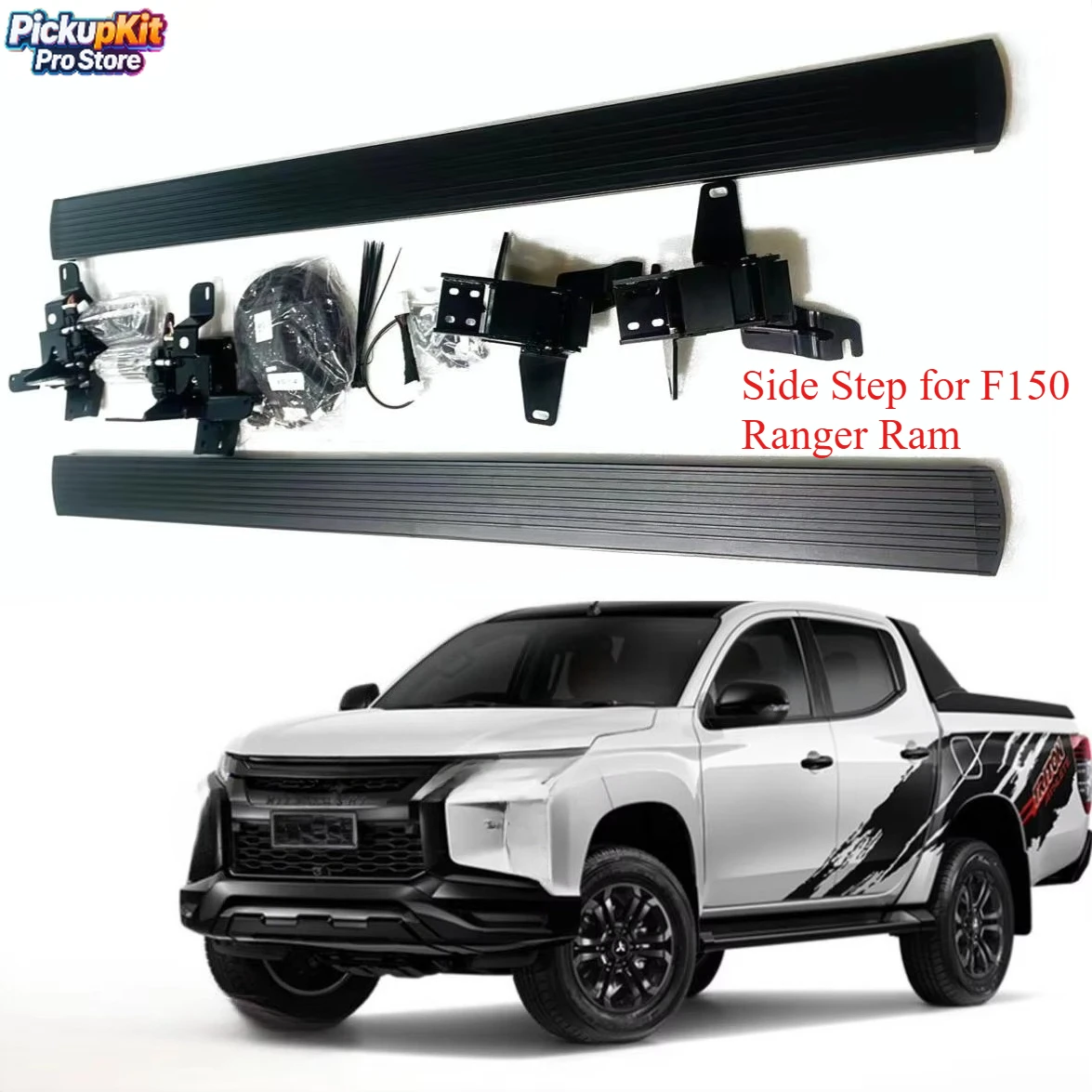 

Electric Running Boards F150 Ranger Ram1500 Hilux Other Aluminum Power Pickup Truck Side Steps
