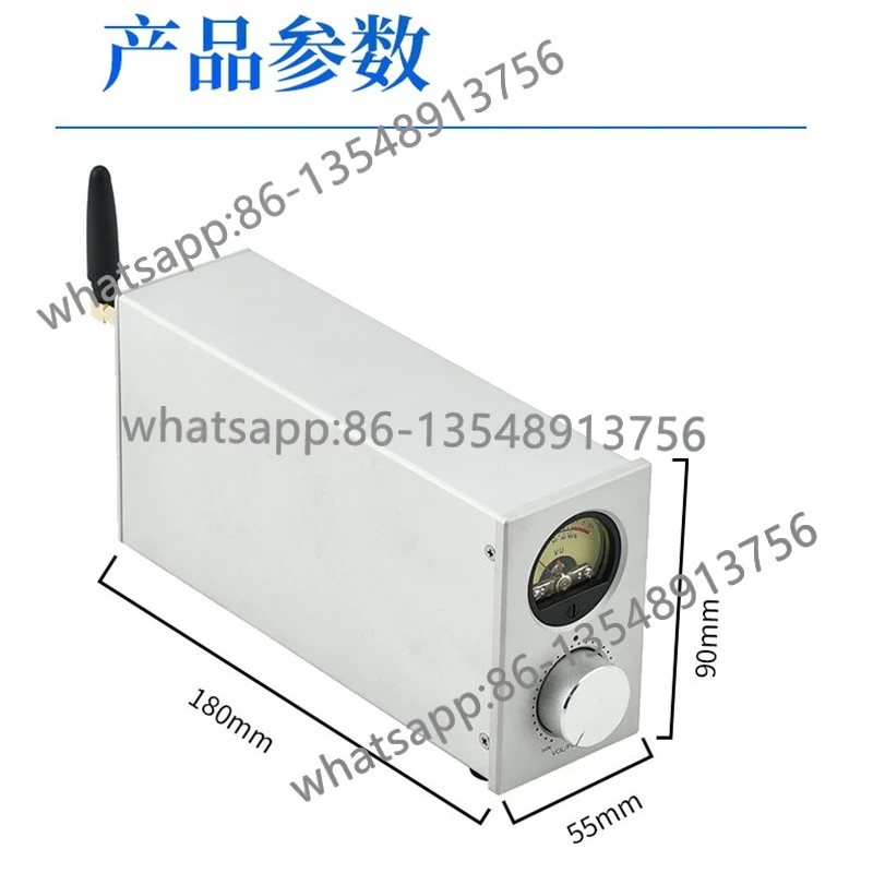 DB100 dual-core TPA3116 dual-channel high-power HiFi Bluetooth 5.1 digital power amplifier 100W * 2 meter head VU spot