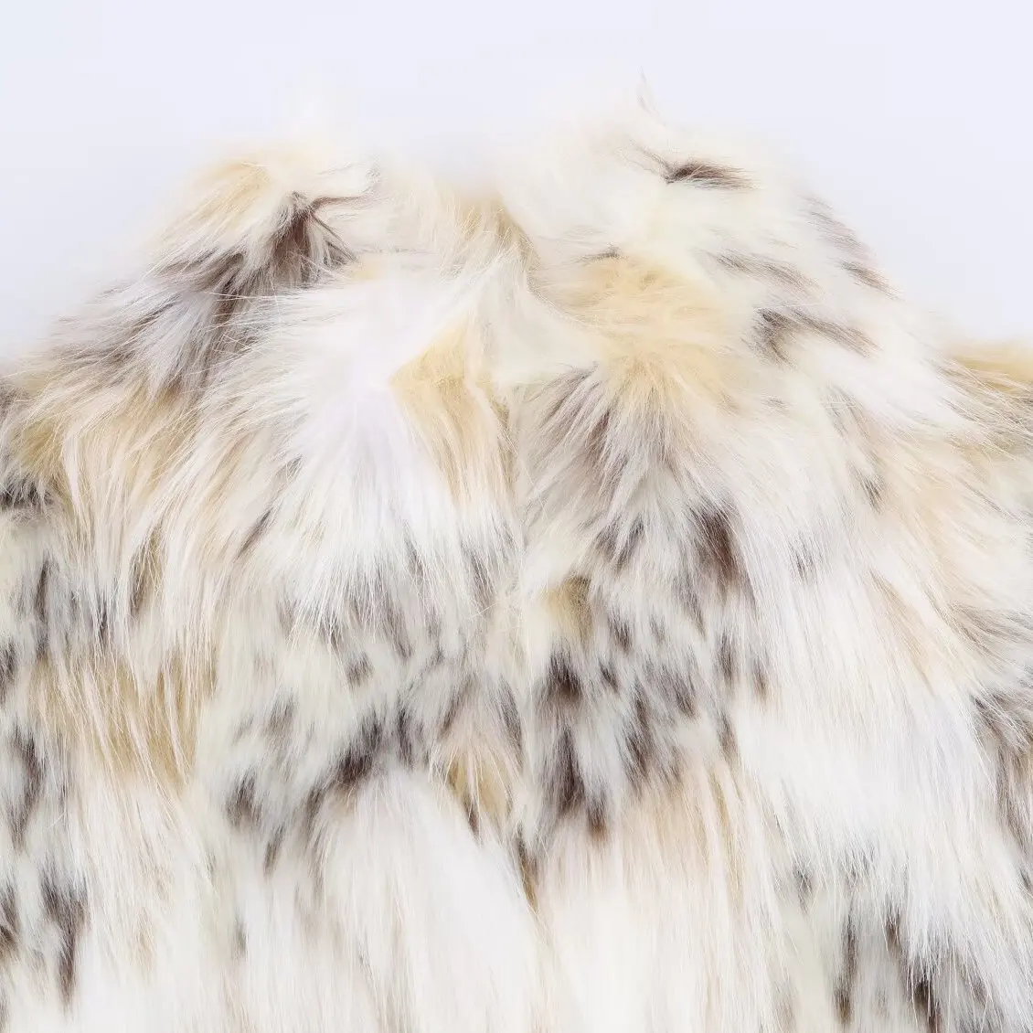 Faionable الفراء الاصطناعي Jaet المرأة فضفاضة تناسب ort Sle طويلة Sve الوقوف طوق الخريف وصول جديد 4360243