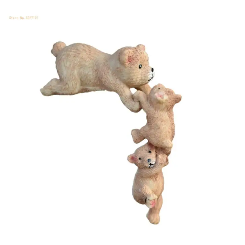 

Bear Mom and Kid Figurine Resins Animal Hanging Statues Garden Lawn Decors Dropship