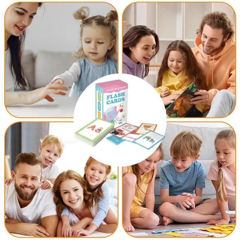 Educatieve Pocket Flashcards voor kinderen Kleuren Flashcards 58 Stuks Cognitieve Flashcards Pocket Educatief Speelgoed Voorschoolse Dubbel